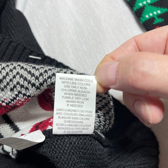 Men Ugly Christmas Sweater Live to Ride - Ride to Live Skeleton on Motorcycle XL - Picture 8 of 9